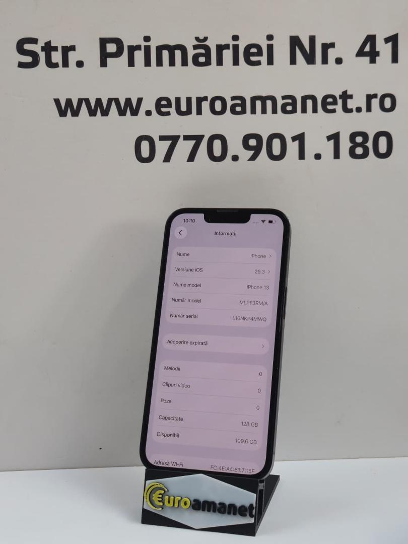 Telefon mobil Apple iPhone 13, 128GB, 5G, Midnight image 2