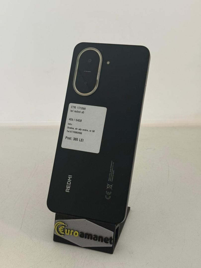 Telefon mobil Xiaomi Redmi A5, 3GB RAM, 64GB, 4G, Black image 1