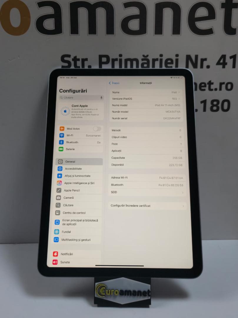Tableta Apple iPad Air 11, M3, 128GB, Wi-Fi, Blue image 2