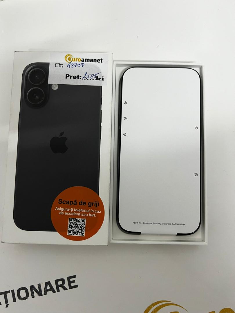 Telefon Apple iPhone 16, 128GB, 5G, Black image 3
