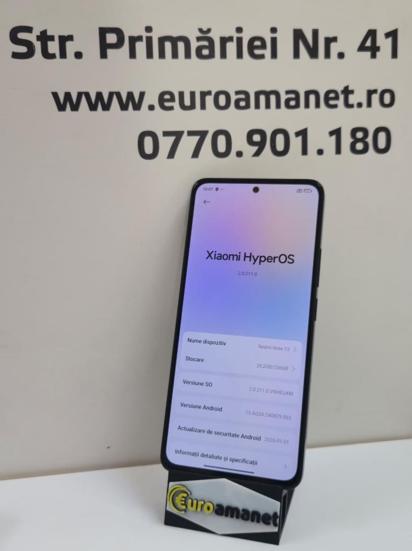 Telefon mobil Xiaomi Redmi Note 13, 8GB RAM, 256GB, Black image 2