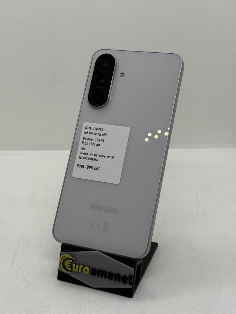 Telefon mobil Samsung Galaxy A56, Dual SIM, 8GB RAM, 128GB, 5G, Awesome LightGray
