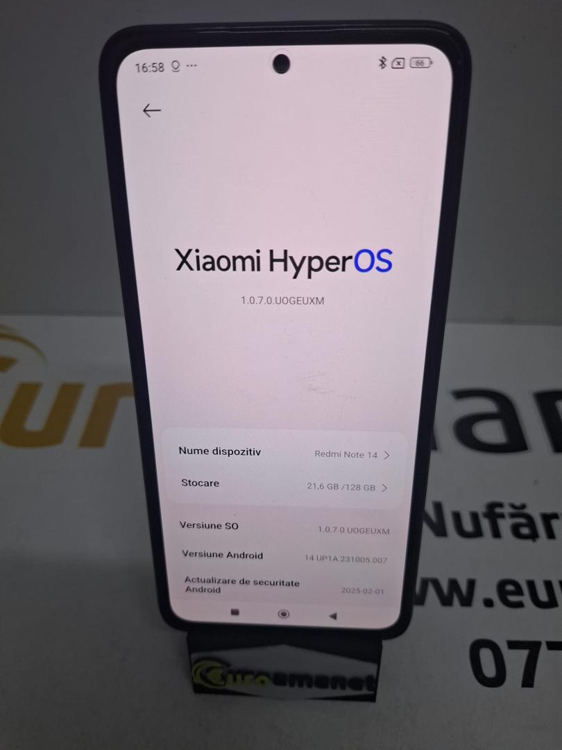 Telefon mobil Xiaomi Redmi Note 14, 6GB RAM, 128GB