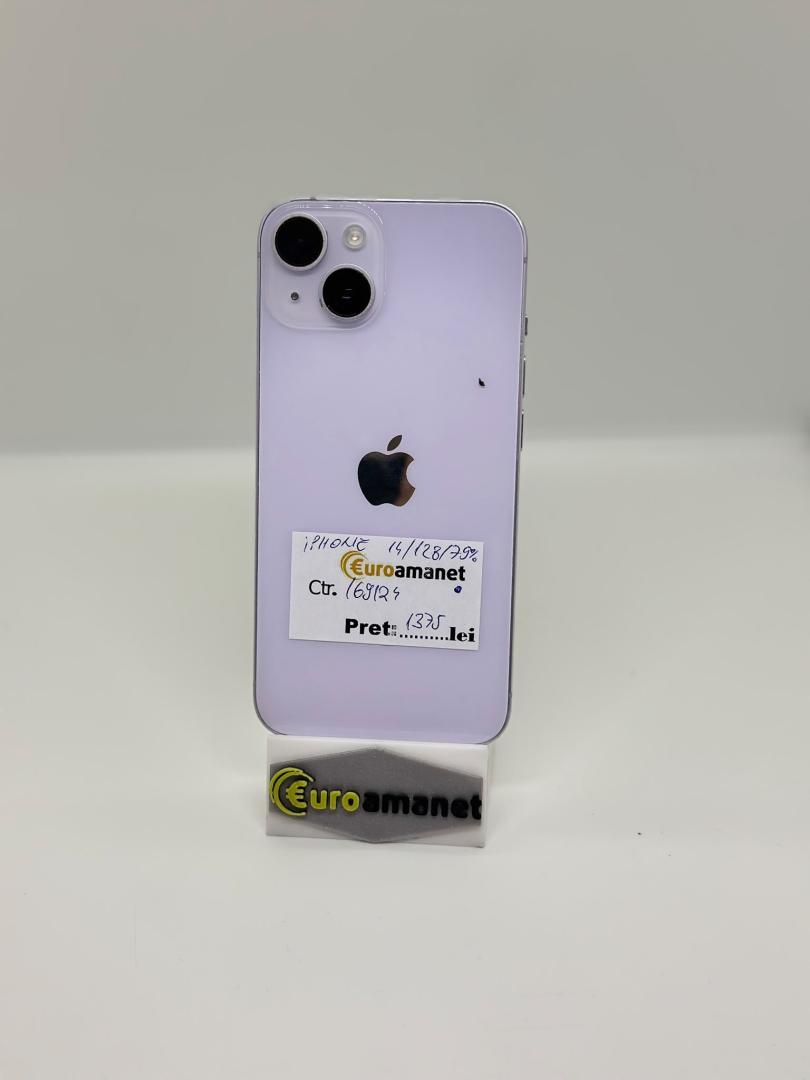 Telefon mobil Apple iPhone 14, 128GB, Baterie 79%