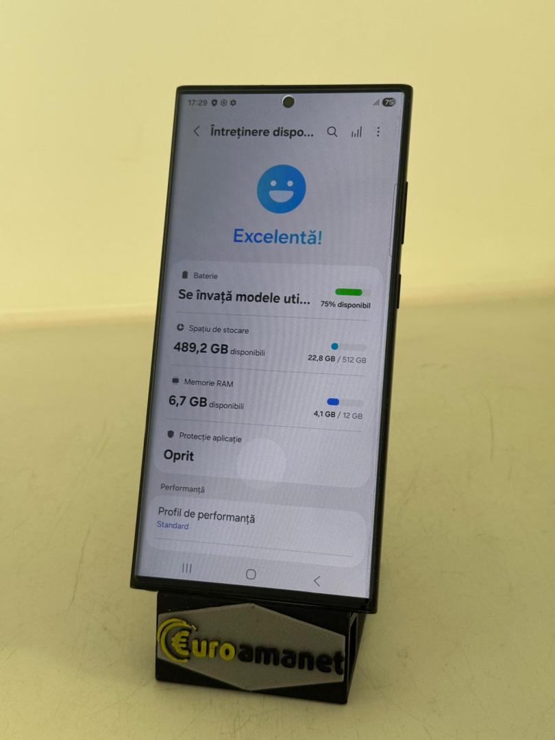Telefon mobil Samsung Galaxy S23 Ultra, Dual SIM, 512GB, 12GB RAM, 5G, Phantom Black image 4
