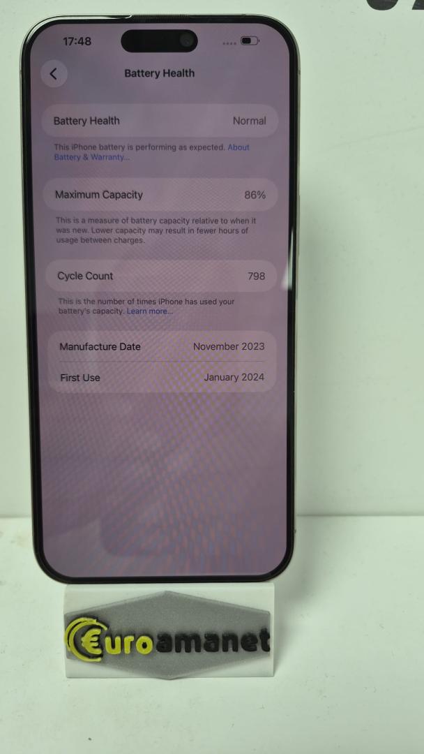 Telefon mobil Apple iPhone 15 Pro Max, 256GB, 5G, Natural Titanium,798 cicluri de incarcare image 4