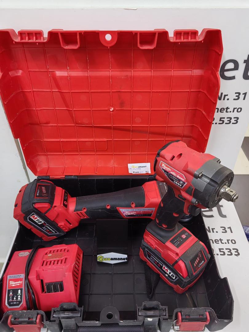 Polizor unghiular si Masina cu impact Milwaukee M18