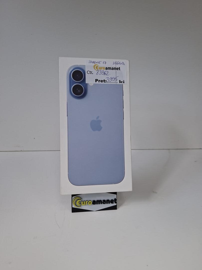 Telefon mobil Apple iPhone 17, 256GB, 5G, Blue