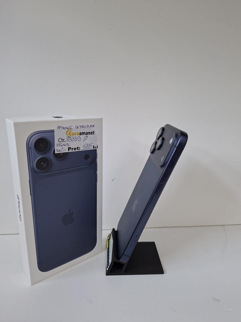 Telefon mobil Apple iPhone 17 Pro Max, 256GB, 5G, Deep Blue image 2