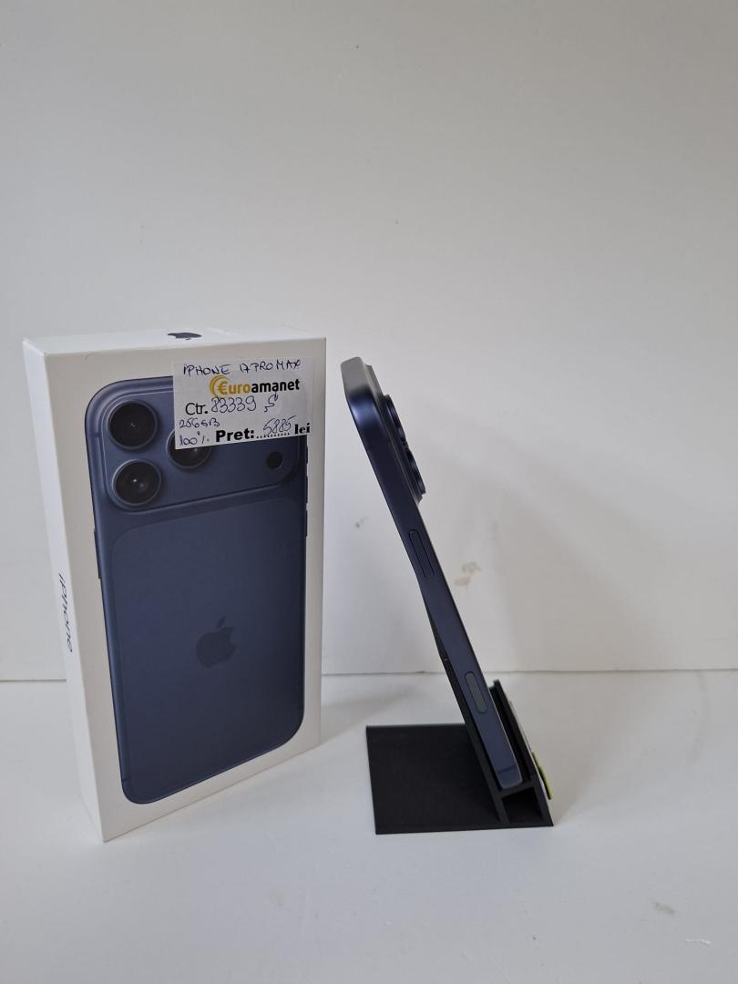 Telefon mobil Apple iPhone 17 Pro Max, 256GB, 5G, Deep Blue image 3