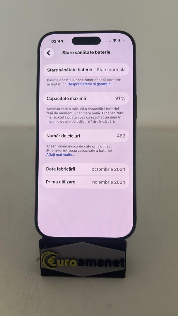 Telefon mobil Apple iPhone 16 Pro, 256GB, 5G / 91 % Bat image 1