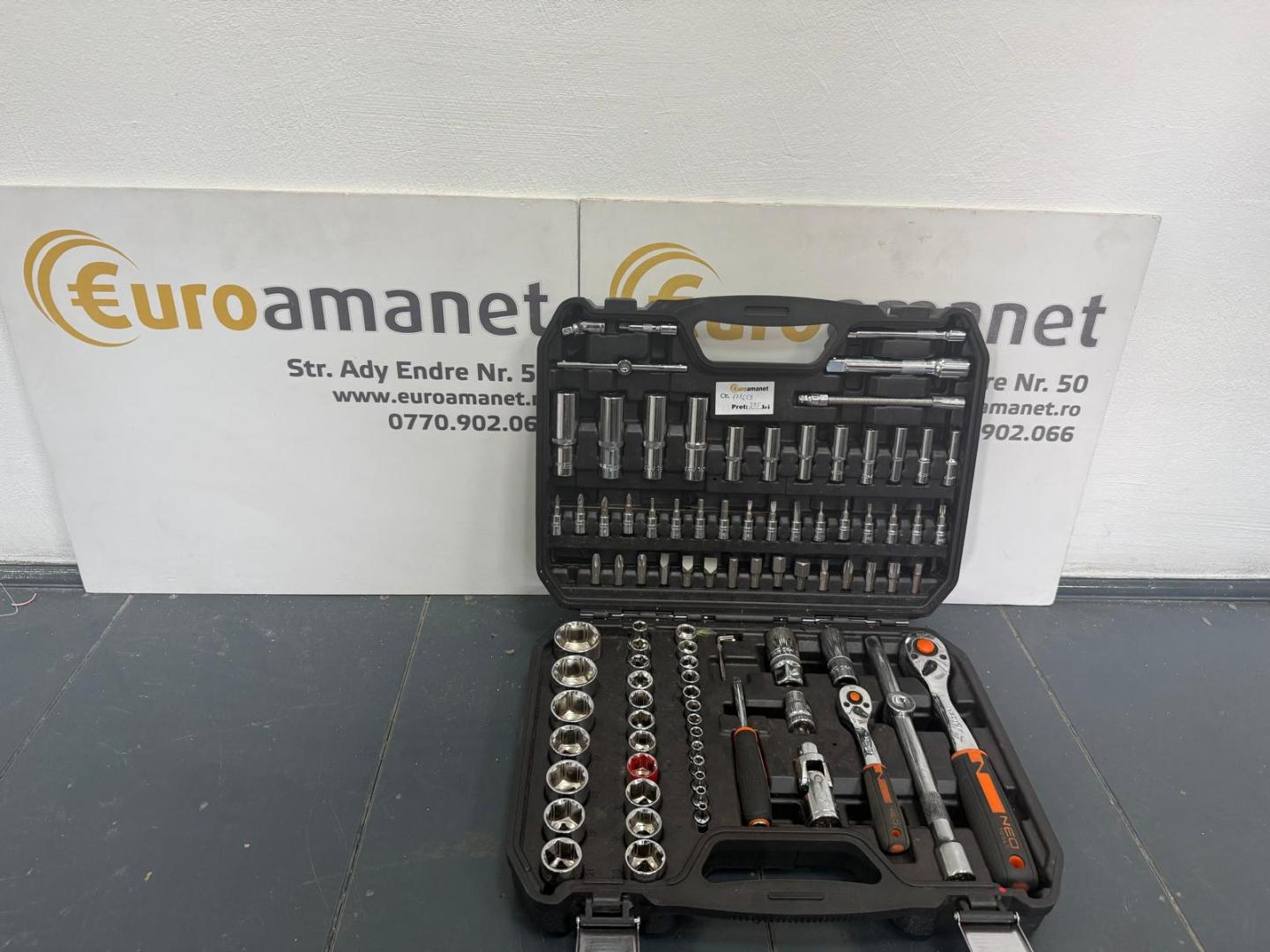 Set chei tubulare 1/4", 1/2", 86 de piese NEO TOOLS image 1