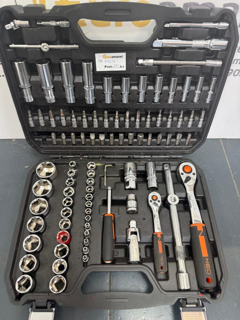 Set chei tubulare 1/4", 1/2", 86 de piese NEO TOOLS image 2