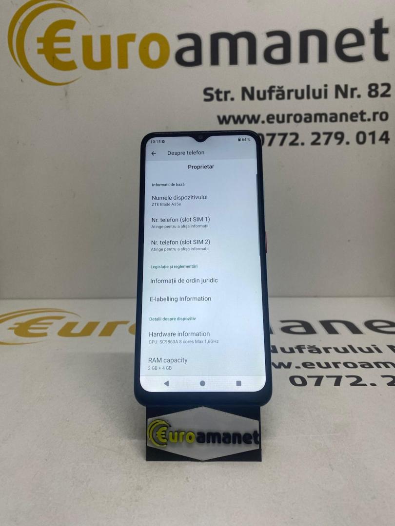 Telefon mobil ZTE Blade A35e, Dual SIM, 2GB, 64GB image 2