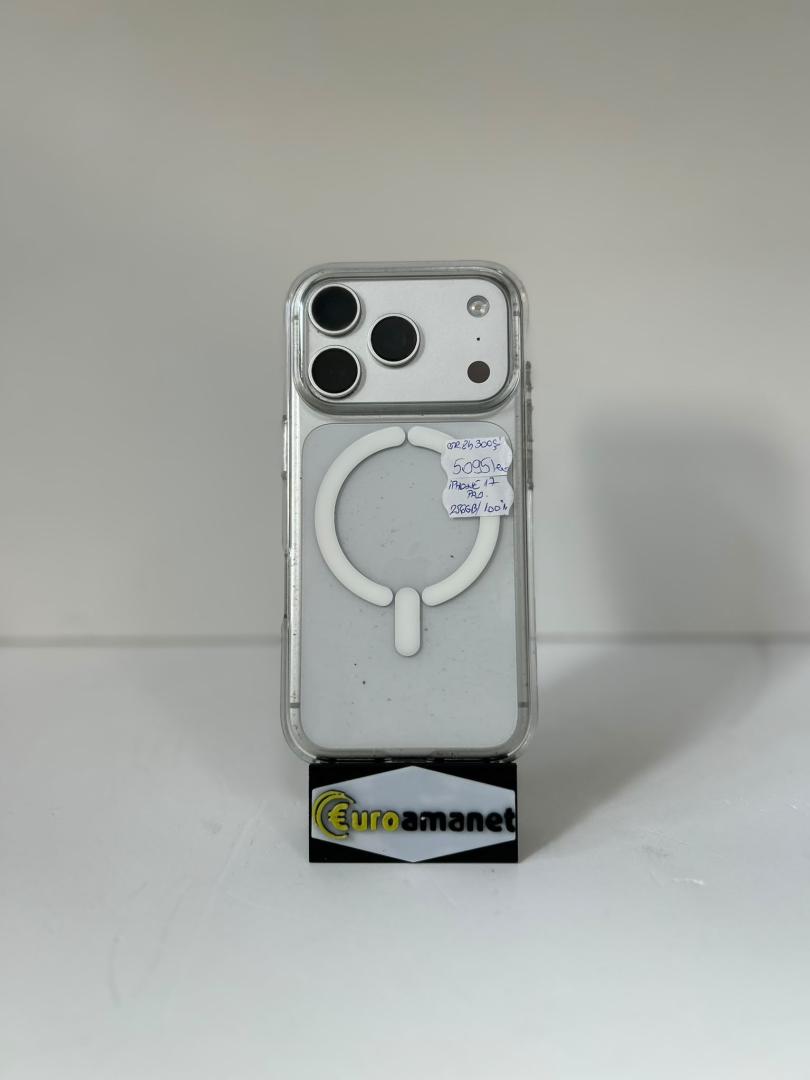 Telefon mobil Apple iPhone 17 Pro, 256GB, 5G, Silver,100% bat.