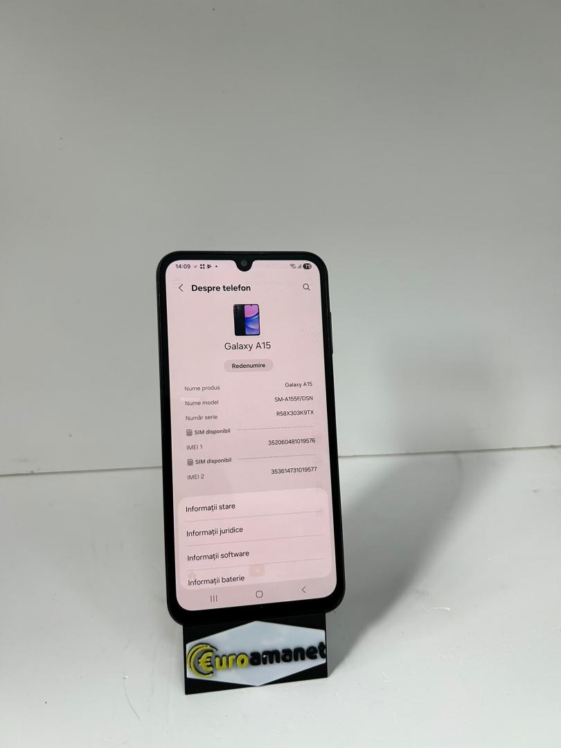 Telefon mobil Samsung Galaxy A15, Dual SIM, 4GB RAM, 128GB image 2