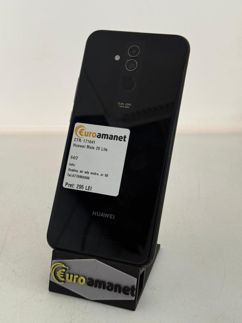 Telefon mobil Huawei Mate 20 Lite, 64GB, 4GB RAM, Black image 1