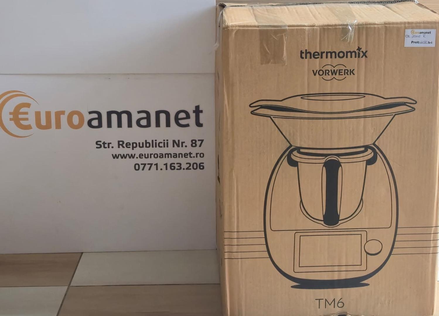 Robot de bucatarie Vorwerk Thermomix TM6 2024 cu accesorii, 20 functii, Ecran tactil, Alb, Nou