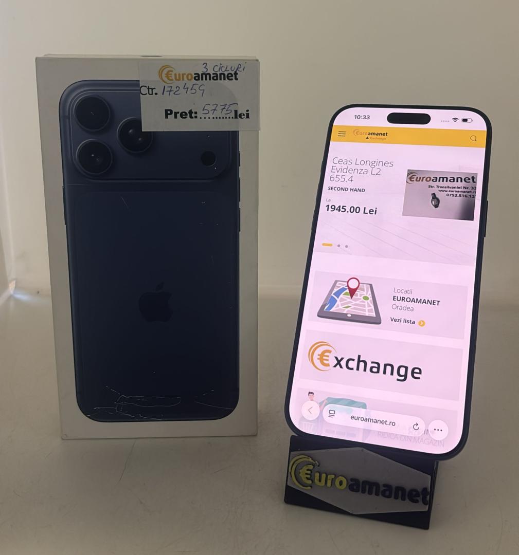 Telefon mobil Apple iPhone 17 Pro Max, 256GB, 5G / 3 Cicluri