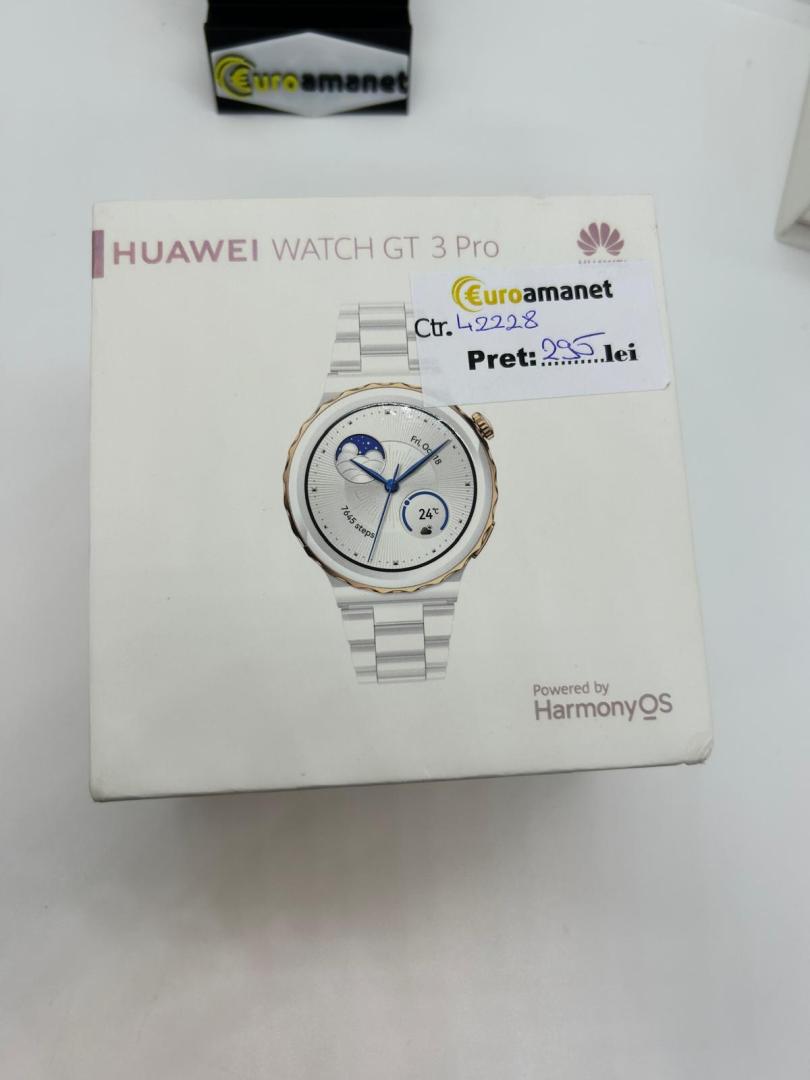 Smartwatch Huawei Watch GT 3 PRO, Ceramic Strap, White image 1