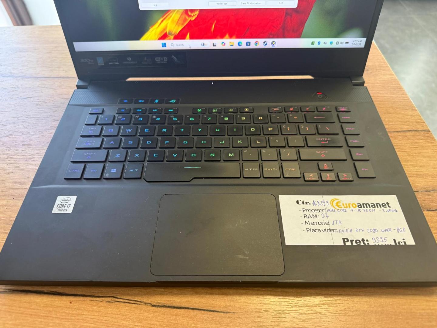 Laptop Asus ROG Zephyrus - Core i7, RTX 2070 Super image 1