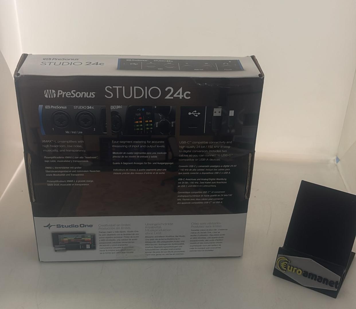 Interfata Audio PreSonus Studio 24c, Midi, USB-C, Jack, Albastru/Negru image 1