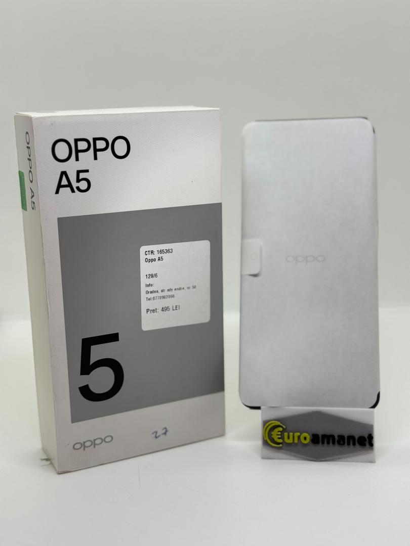 Telefon mobil OPPO A5, 4G Dual SIM, 6GB RAM, 128GB ROM, Telefon Baterie Lunga, Dark Purple image 1