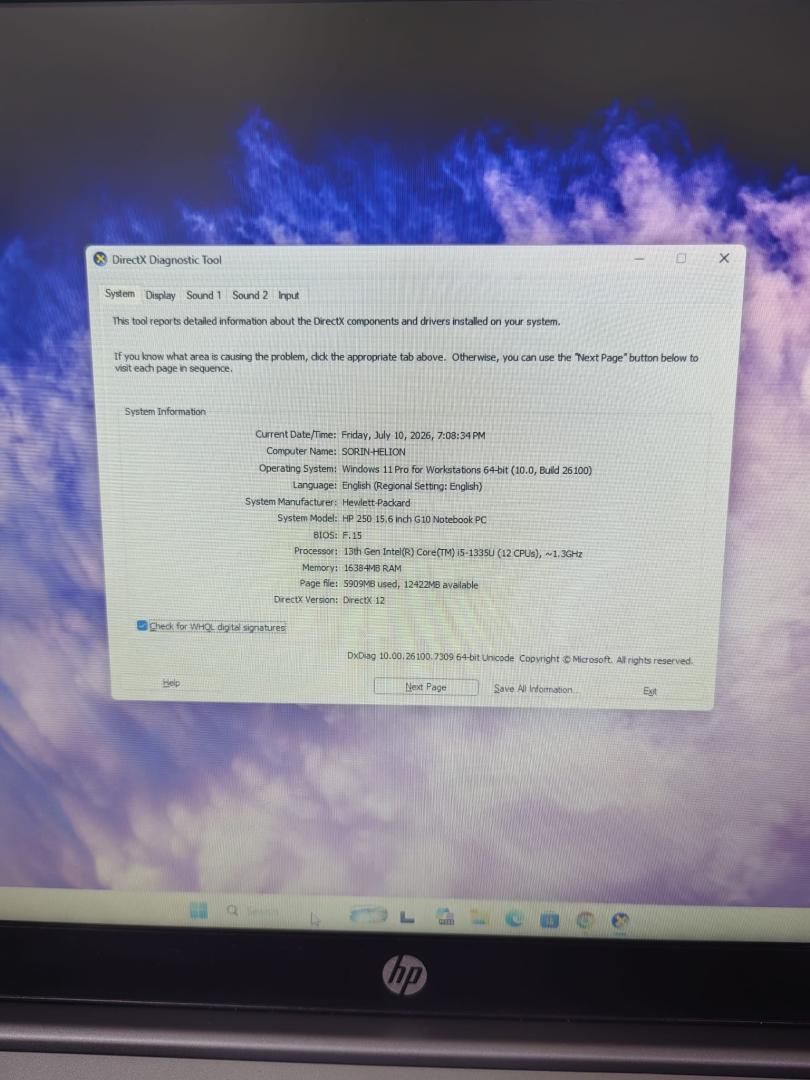 Laptop HP 250 G10 cu procesor Intel® Core™ i5-1334U image 1