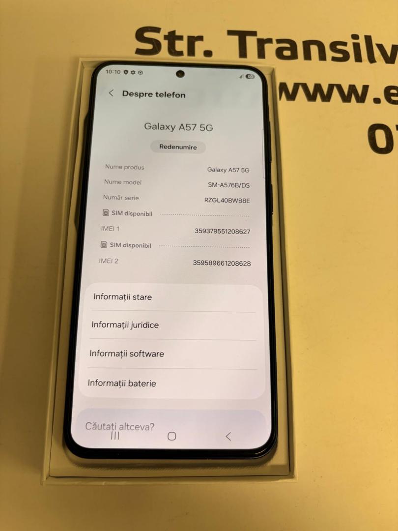 Telefon Samsung A57, Dual SIM, 8GB RAM, 128GB, 5G, Awesome Navy, 3 cicluri image 5