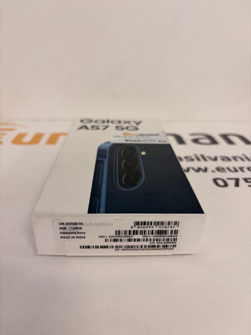 Telefon Samsung A57, Dual SIM, 8GB RAM, 128GB, 5G, Awesome Navy, 3 cicluri image 1