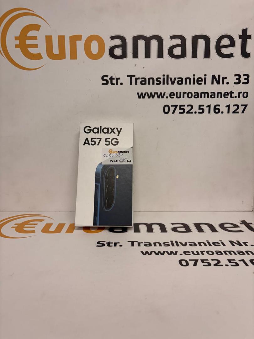 Telefon Samsung A57, Dual SIM, 8GB RAM, 128GB, 5G, Awesome Navy, 3 cicluri