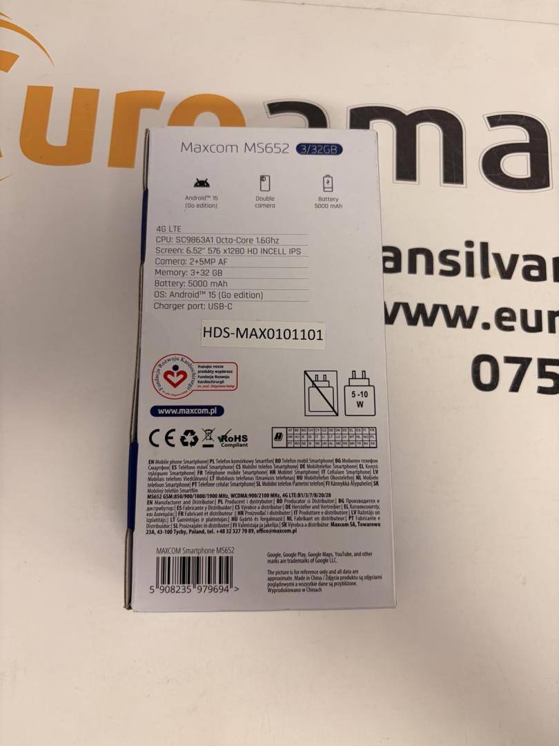 Telefon Maxcom MS652, Dual SIM, 32GB, 3GB RAM, 4G, Black, Nou image 3