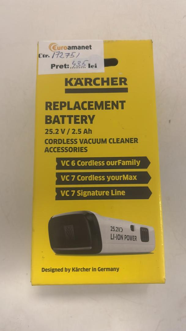 Acumulator Karcher 2.863-361.0, Alb, 149x83x49 mm