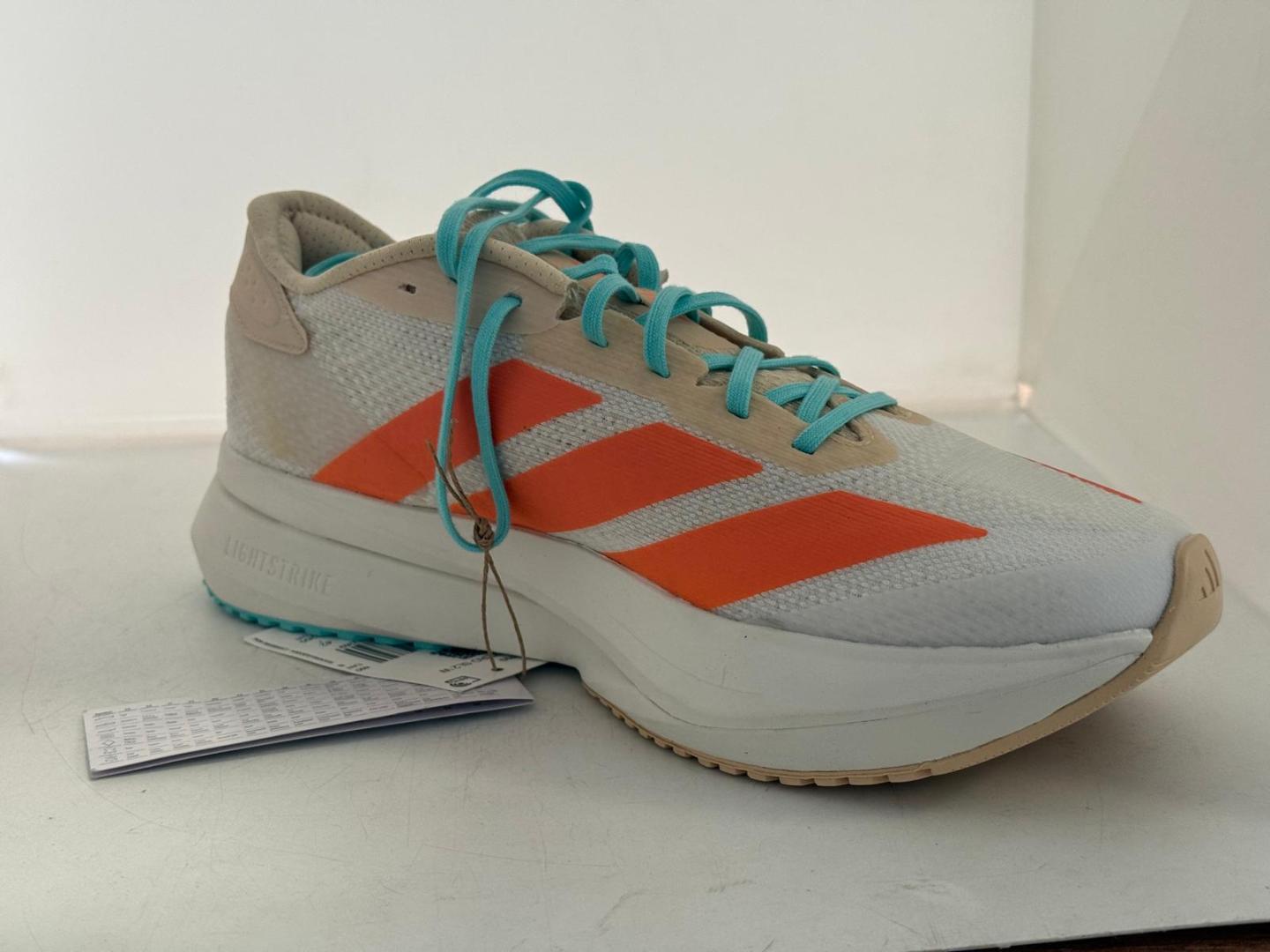 adidas Performance, Pantofi Adizero din material textil pentru alergare, Portocaliu deschis, Bej deschis image 1