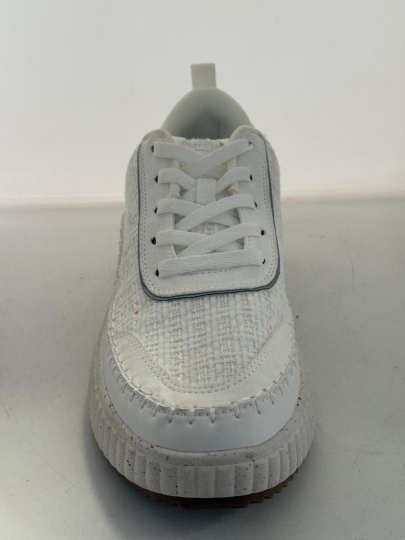 Pantofi sport Dream Pairs pentru femei cu platformă 10 W, piele ecologică, albi, 41 image 3