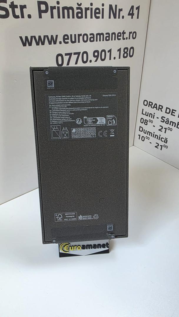 Telefon mobil Samsung Galaxy S26 Ultra, Dual SIM, 12GB RAM, 512GB, 5G, Black, Sigilat image 1