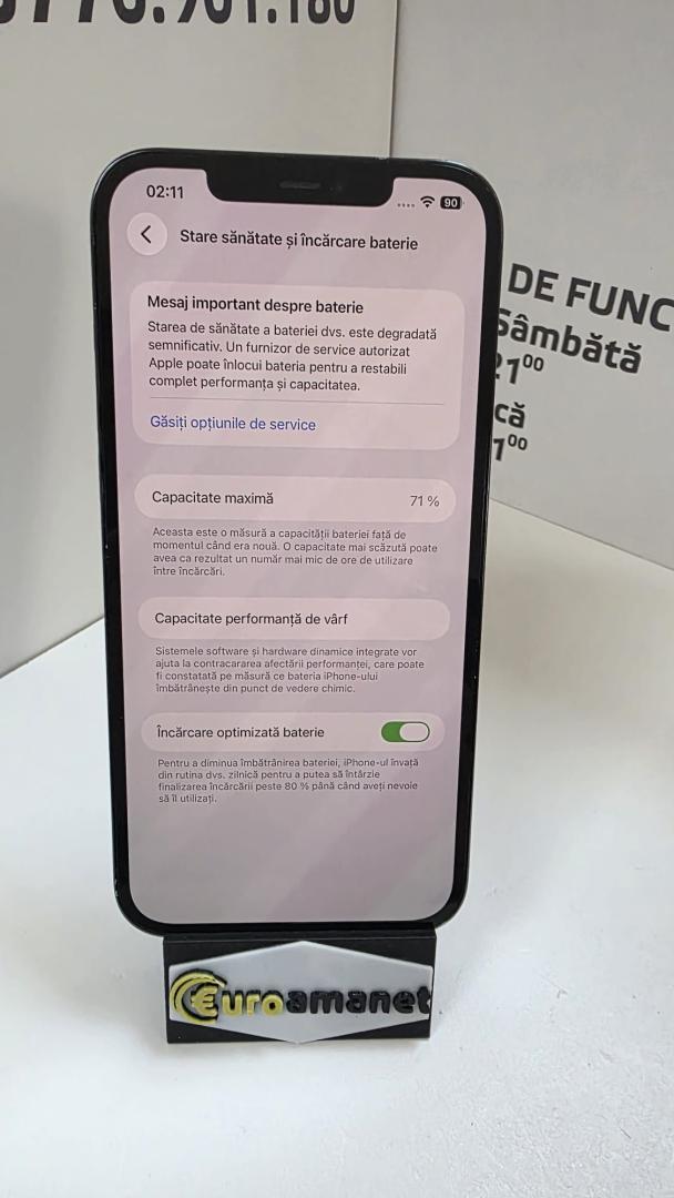Telefon mobil Apple iPhone 12 Pro Max, 256GB, 5G, Pacific Blue, 71% Baterie image 3