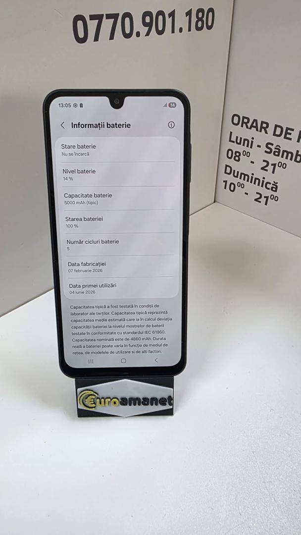 Telefon mobil Samsung Galaxy A17, Dual SIM, 4GB RAM, 128GB, 5G, Black image 4