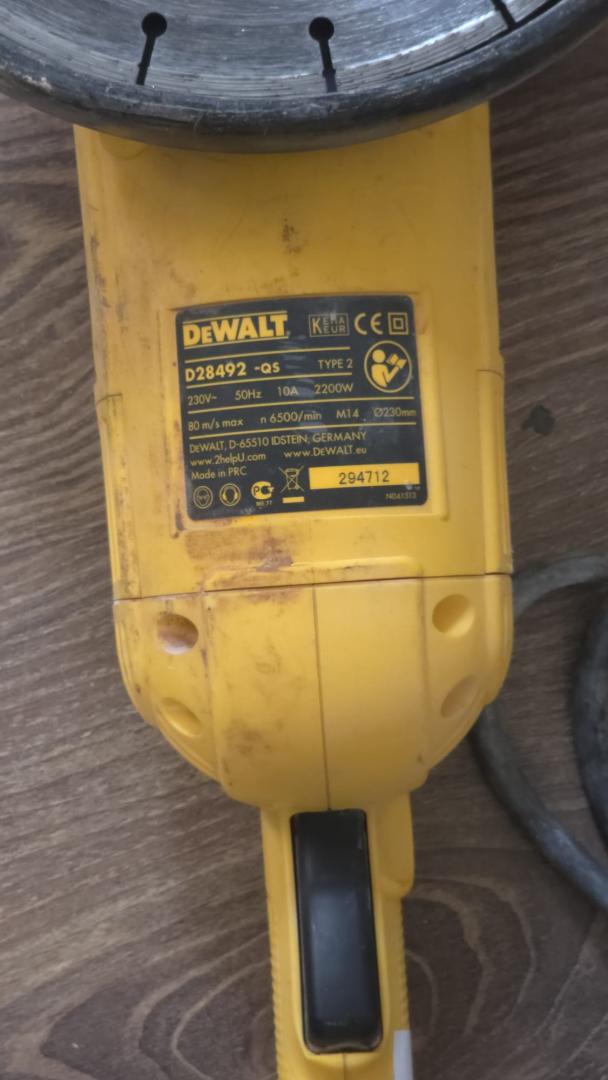 Polizor unghiular DeWALT D28492, 2200 W, 6500 RPM, 230 mm image 2