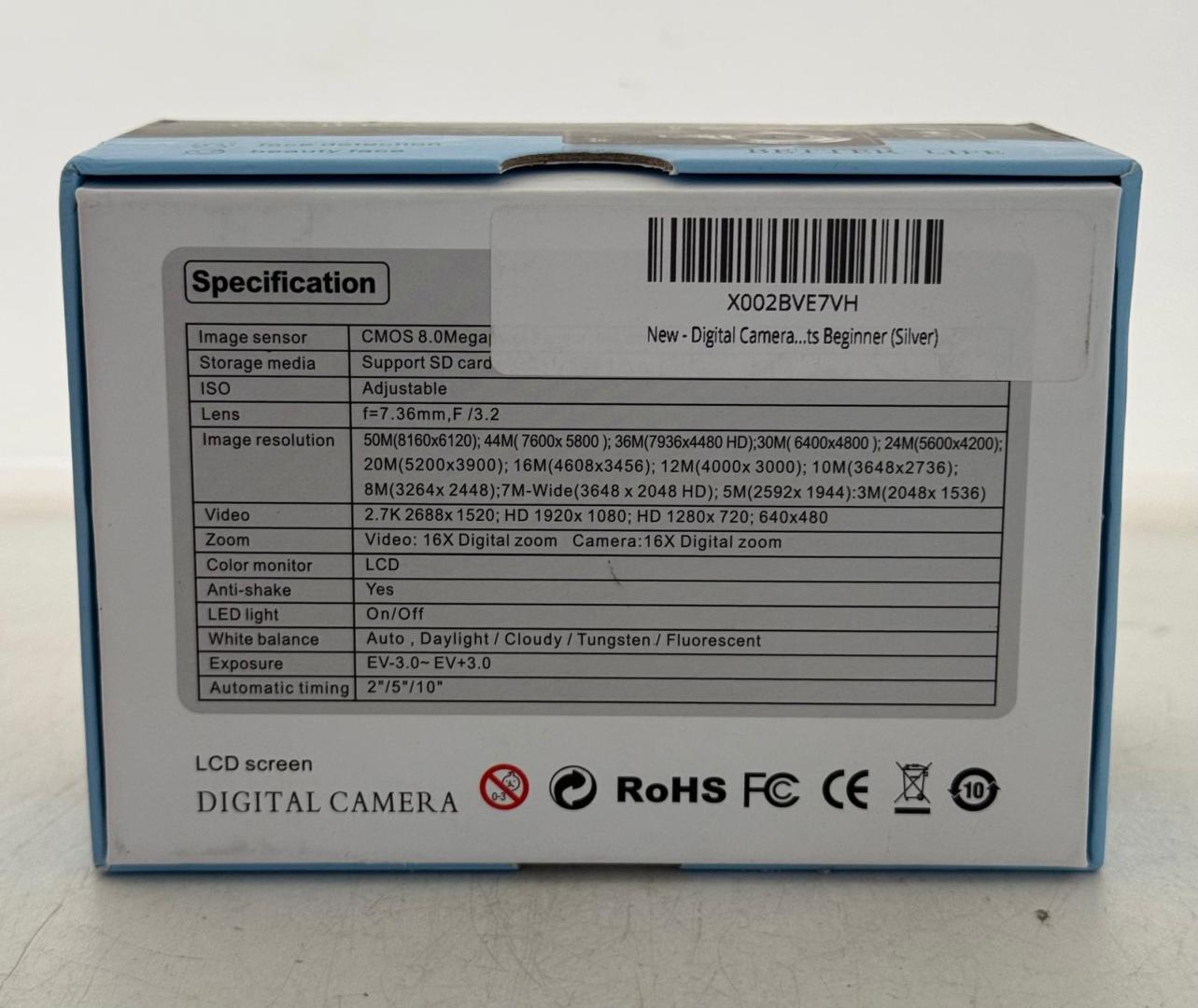 Camera Digitala, Camera Uhd 4K 50Mp Cu Card Sd De 32 Gb, Zoom Digital 16X, Baterie Reincarcabila image 1