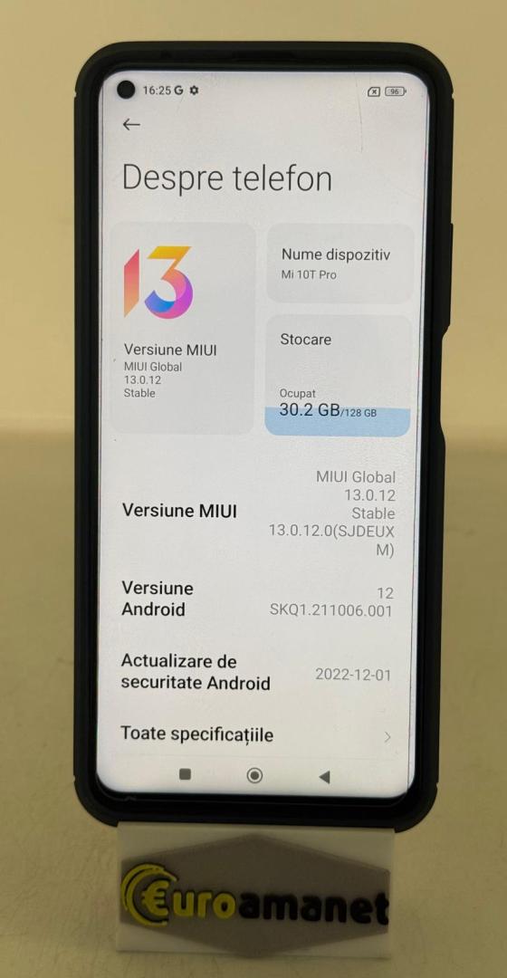 Telefon mobil Xiaomi Mi 10T Pro, Dual SIM, 128GB, 8GB RAM, 5G, Cosmic Black image 2