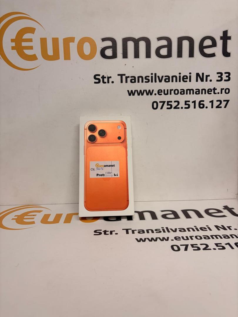Telefon iPhone 17 Pro Max, 256GB, 5G, Cosmic Orange, 0 Cicluri