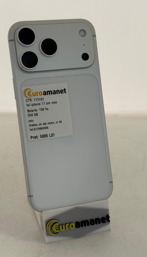Telefon mobil Apple iPhone 17 Pro Max, 256GB, 5G, Silver image 1