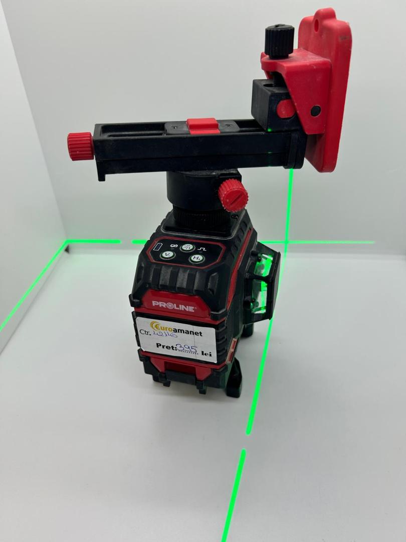 Nivela laser autonivelantă fascicul verde, IP54, acumulator Li-Ion Proline