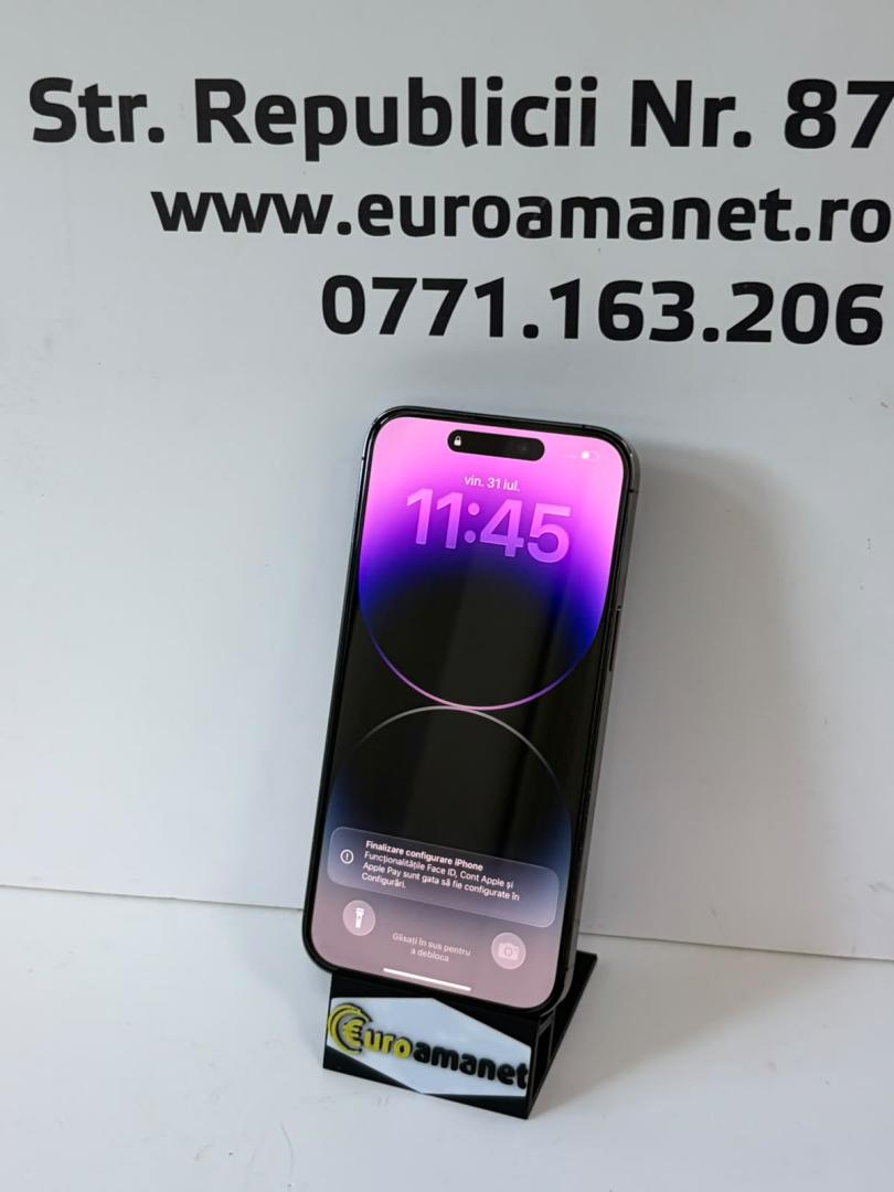 Telefon mobil Apple iPhone 14 Pro Max, 128GB, 5G, Deep Purple, 77% Baterie image 1