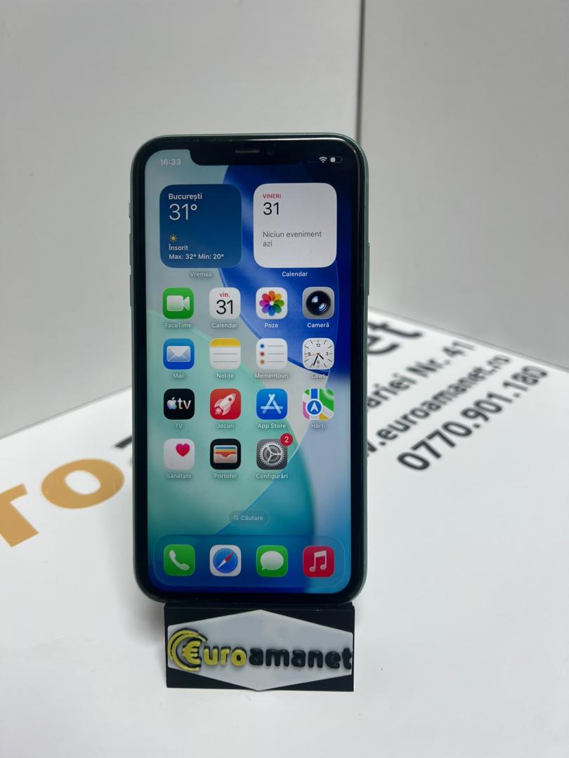 Telefon mobil Apple iPhone 11, 64GB, Baterie 75% image 1