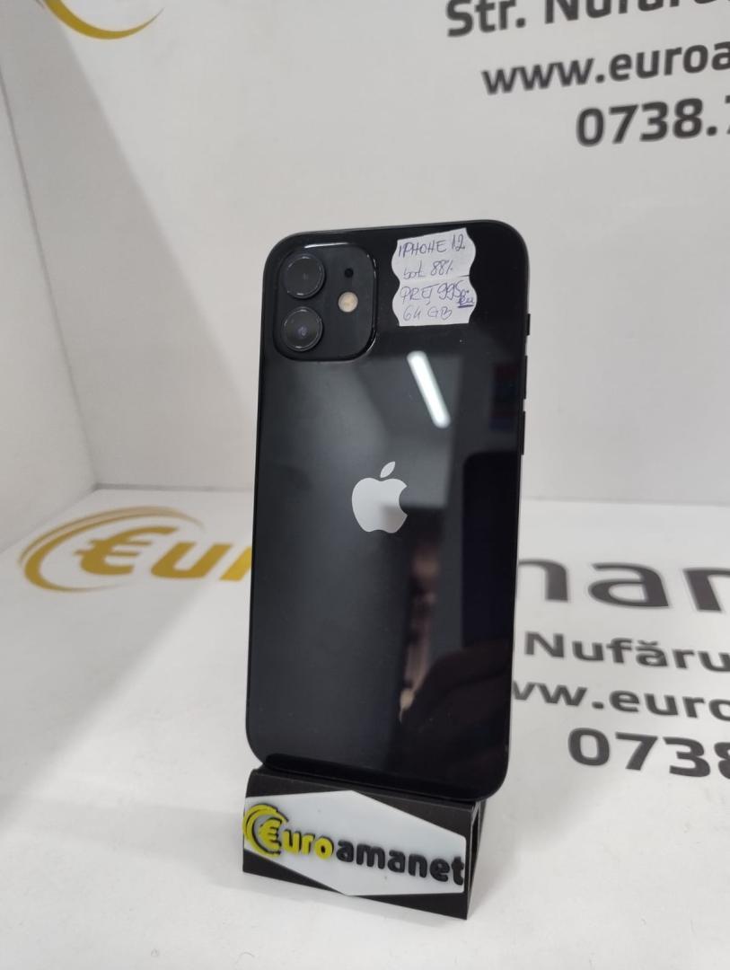Telefon mobil Apple iPhone 12, 64GB, 5G, Black image 4