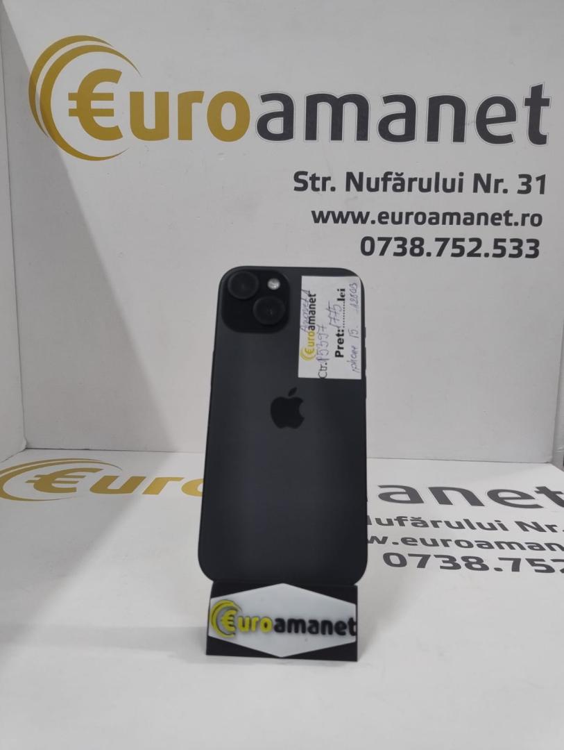 Telefon mobil Apple iPhone 15, 128GB, 5G, Black image 2