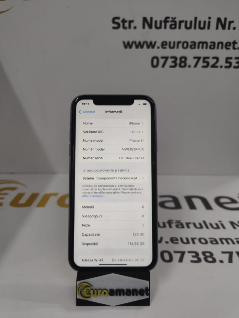 Telefon mobil Apple iPhone 11, 128GB, Purple, 128GB, Purple image 2