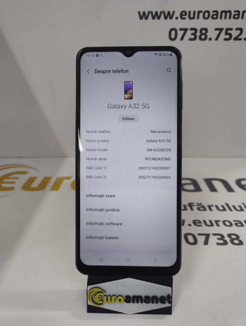 Telefon mobil Samsung Galaxy A33, Dual SIM, 6GB RAM, 128GB, 5G, Awesome Black image 2